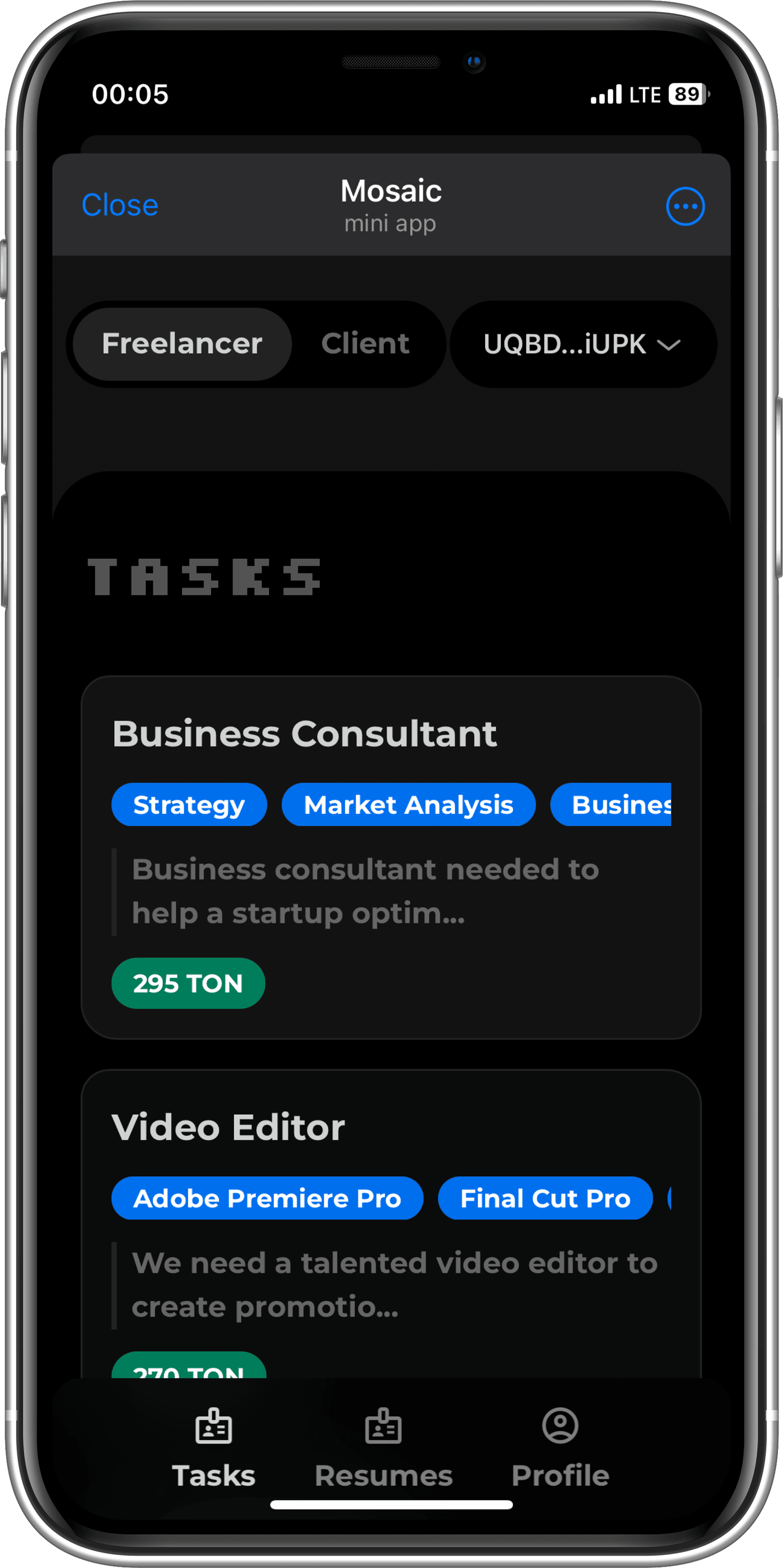 screenshot of main page